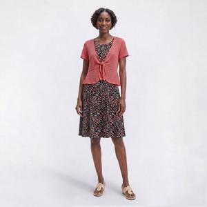 Petite Perceptions Short Sleeve Ditsy Floral Tie Jacket Dress